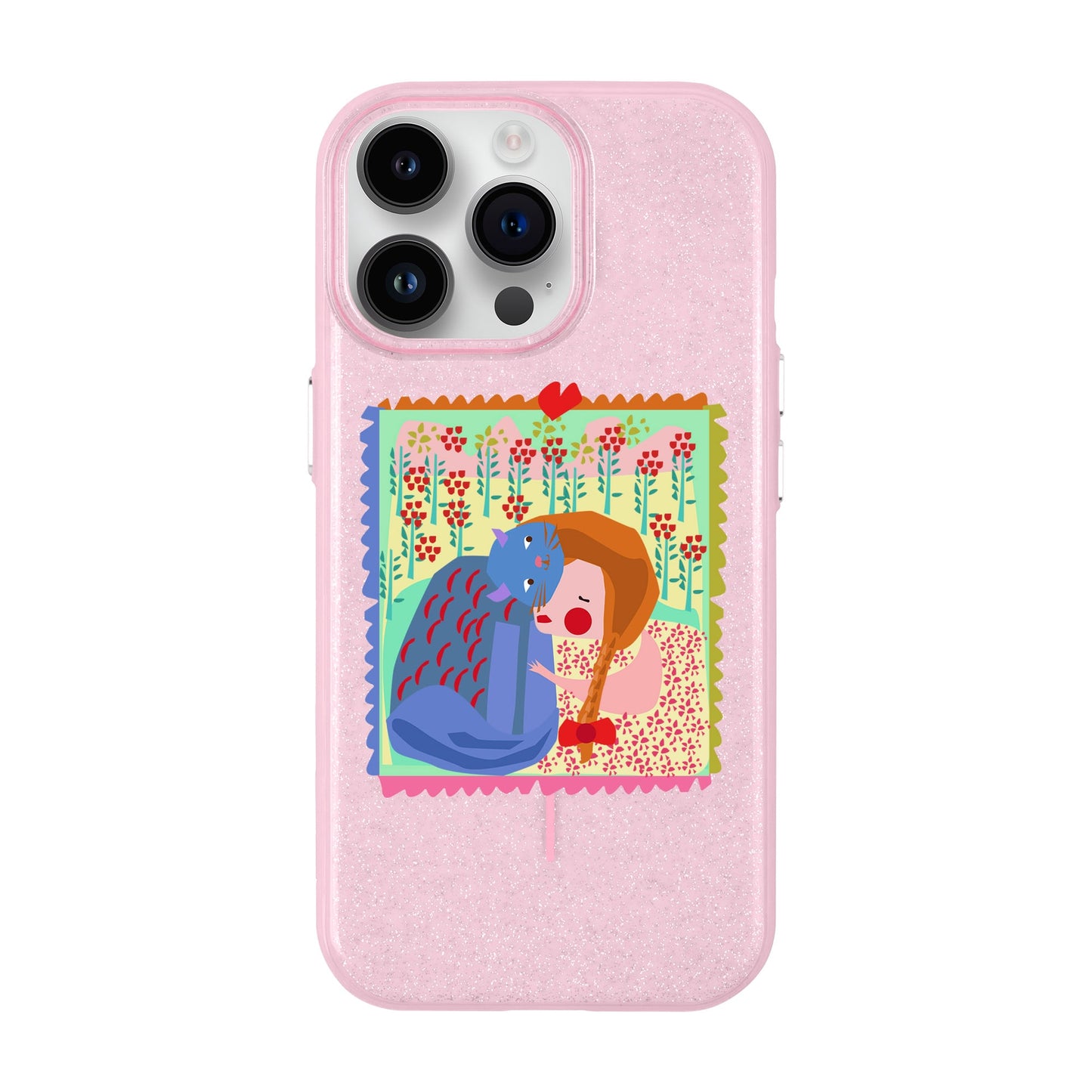 KEDİ POSTA PULU-iPhone 14 Pro Max Radiant Kılıf MagSafe Özellikli