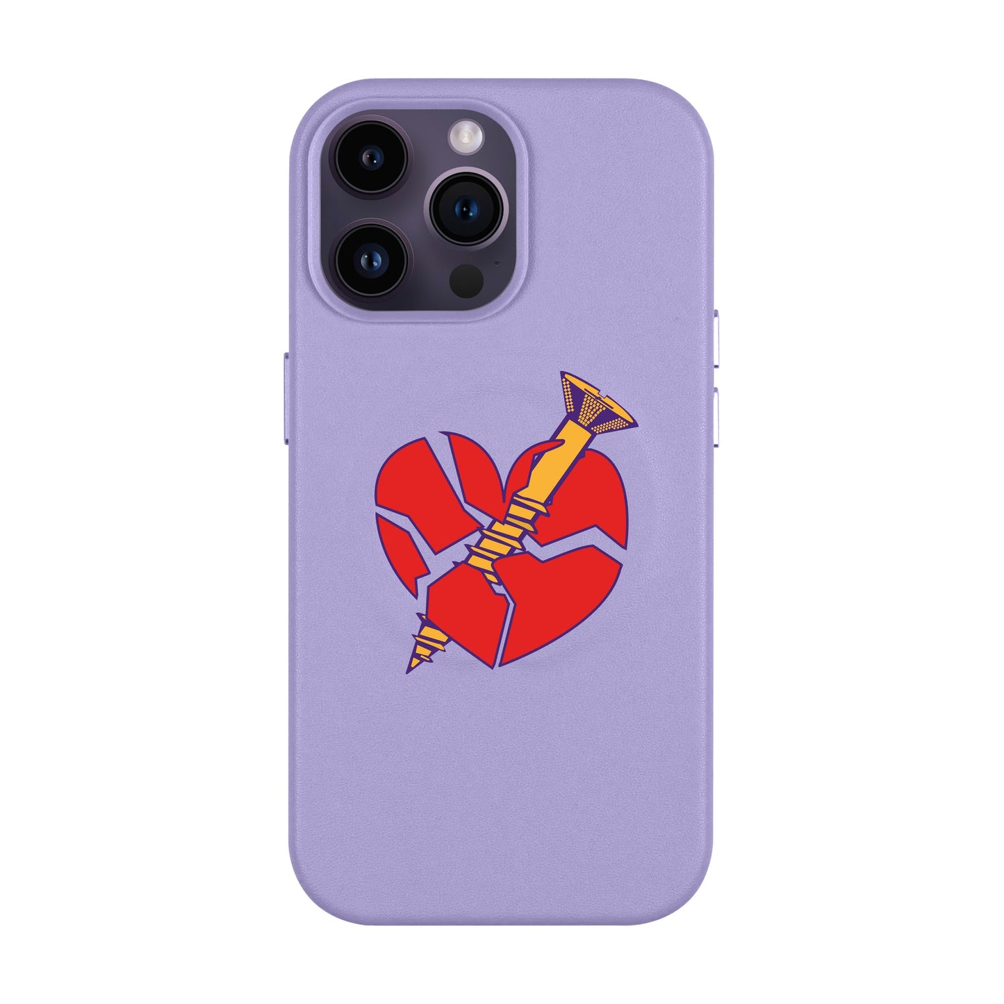 BROKEN HEART-iPhone 14 Pro Max Leather Kılıf MagSafe Özellikli