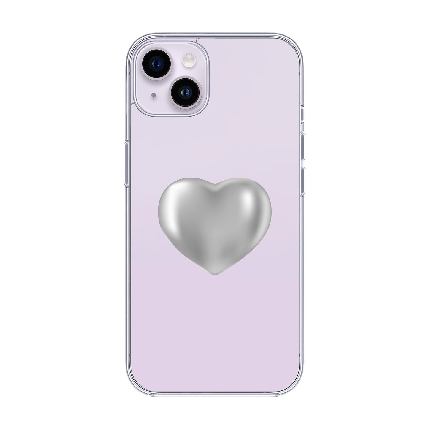 SILVER HEART-iPhone 14 Plus Solid Kılıf