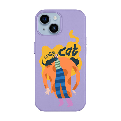 CRAZY CAT-Leather Kılıf MagSafe Özellikli - iPhone 13