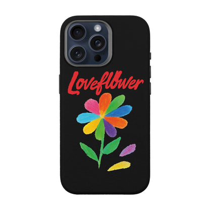 LOVE FLOWER-iPhone 15 Pro Max Leather Premium Kılıf MagSafe Özellikli