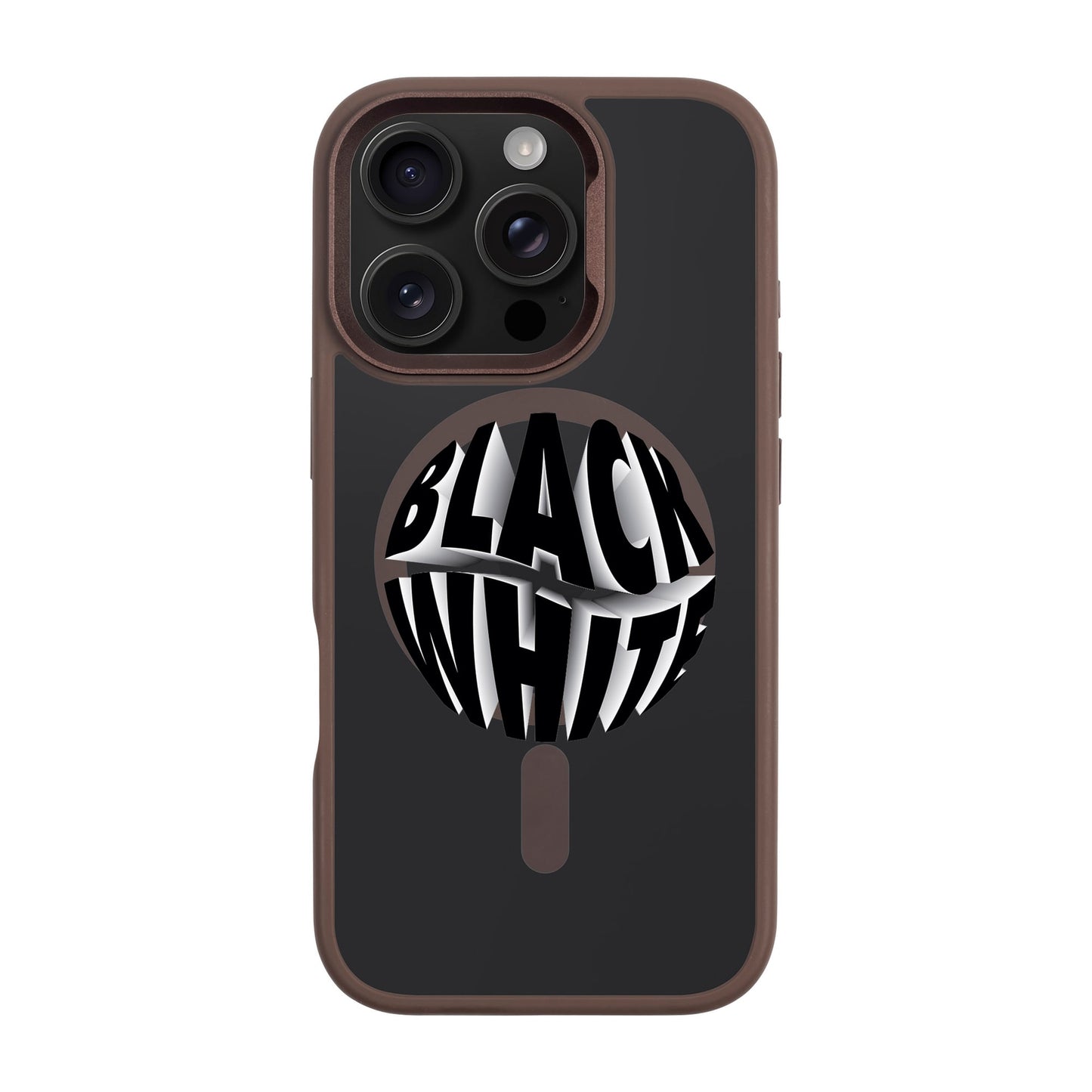 BLACK WHITE-iPhone 16 Pro Rise Kılıf MagSafe Özellikli