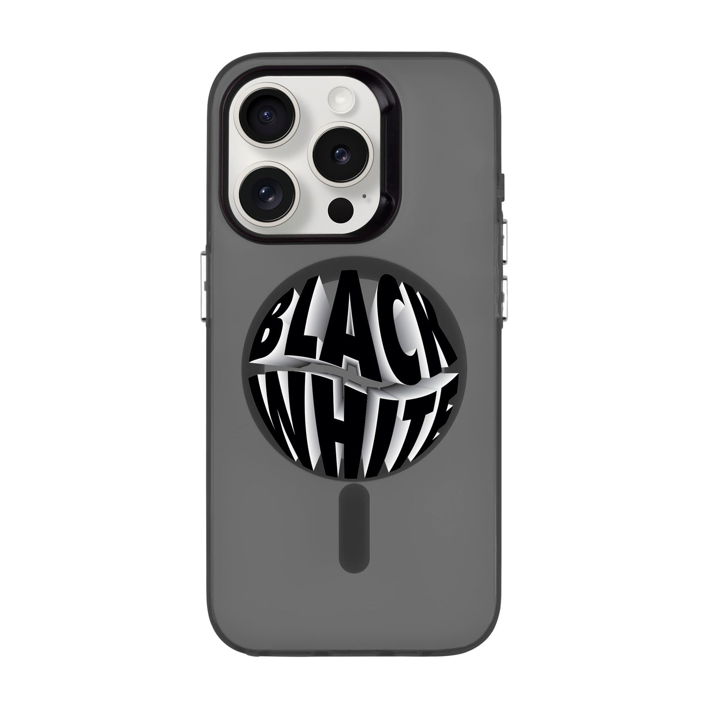 BLACK WHITE-iPhone 13 Pro Hold Kılıf MagSafe Özellikli