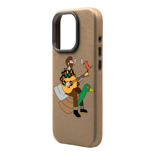 BIRDS OF A FEATHER-iPhone 16 Pro Leather Premium Kılıf MagSafe Özellikli