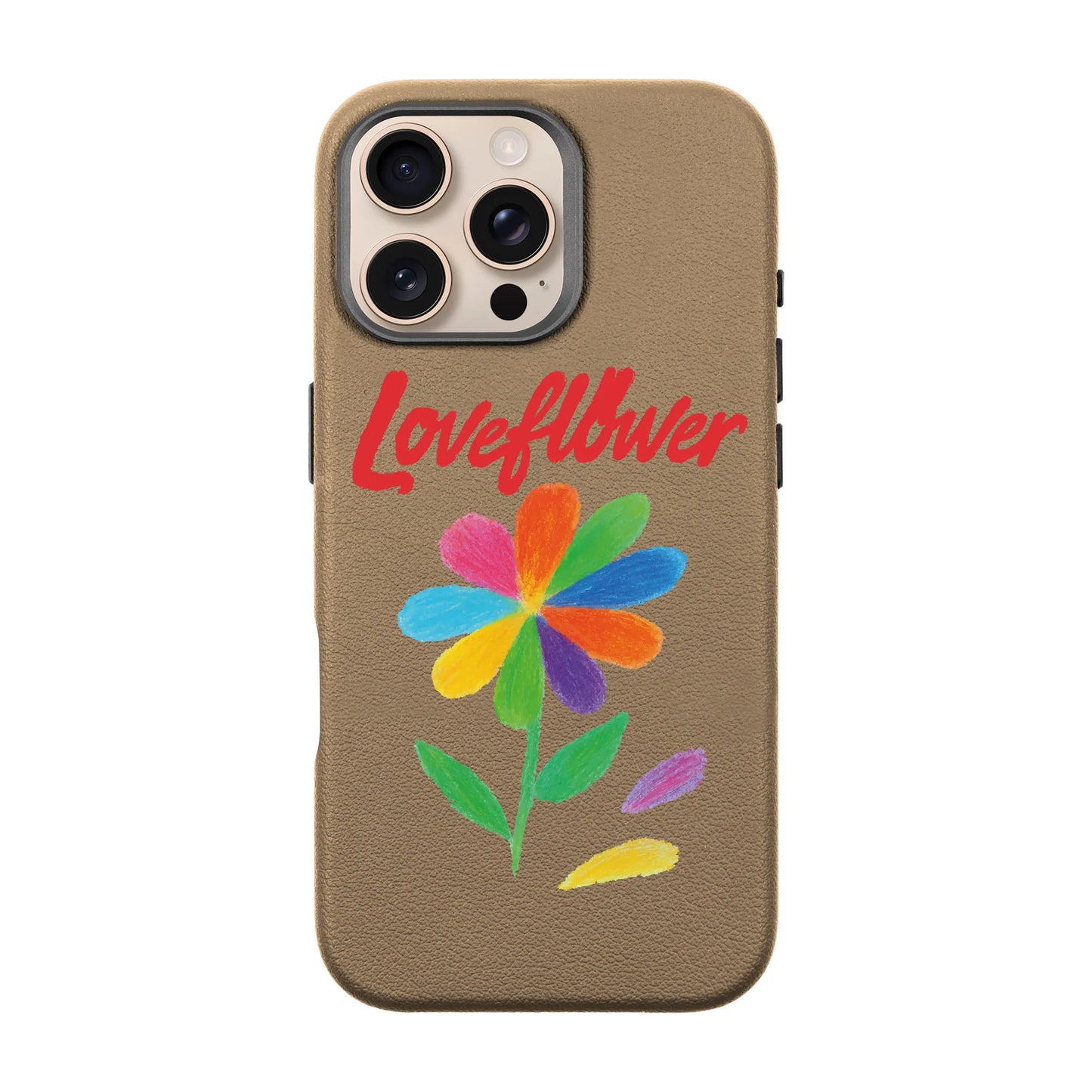 LOVE FLOWER-iPhone 16 Pro Max Leather Premium Kılıf MagSafe Özellikli