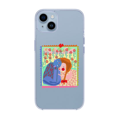 KEDİ POSTA PULU-iPhone 14 Plus Solid Kılıf