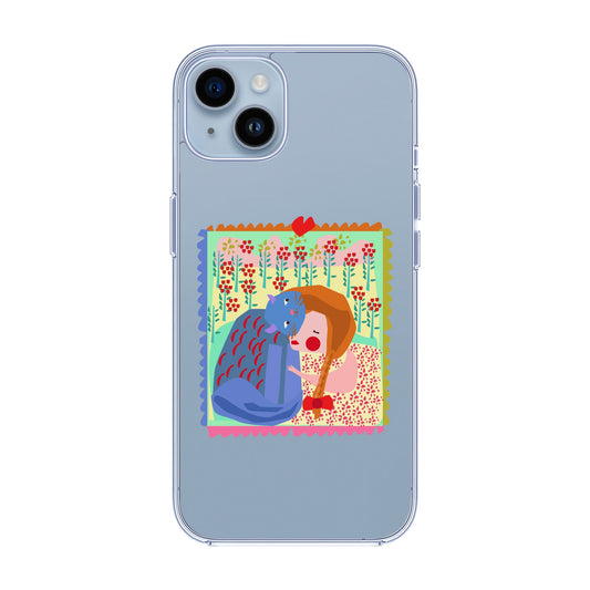 KEDİ POSTA PULU-iPhone 14 Plus Solid Kılıf