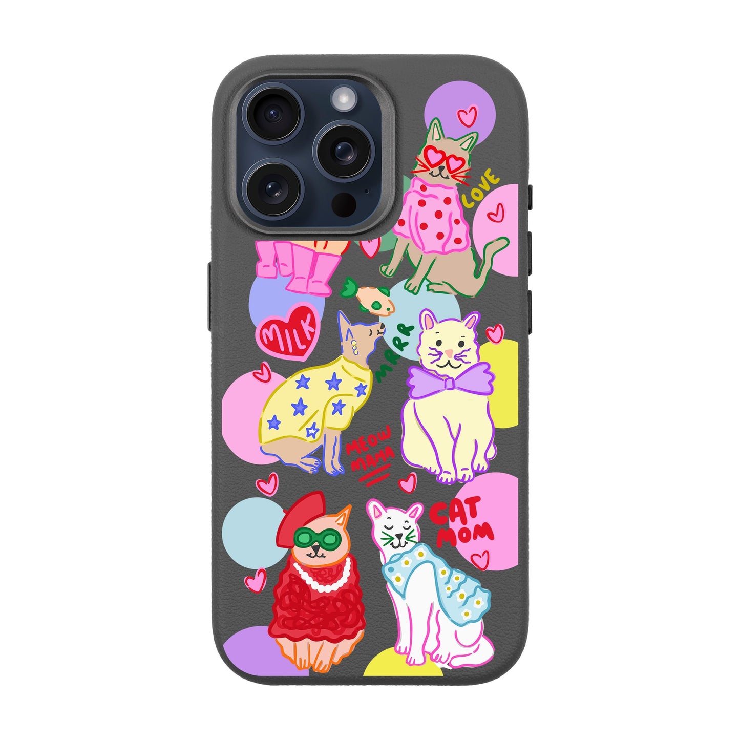 CAT MOM-iPhone 15 Pro Max Leather Premium Kılıf MagSafe Özellikli