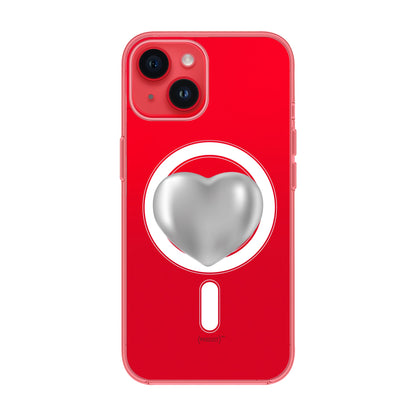 SILVER HEART-iPhone 13 Pro Solid Kılıf MagSafe Özellikli