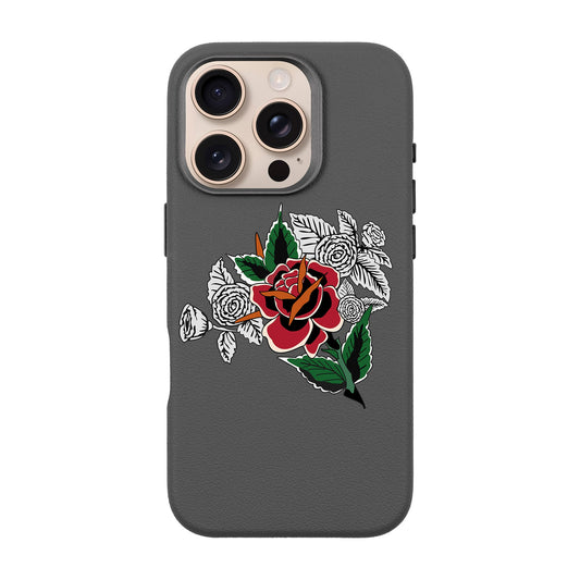 DRY ROSE-iPhone 16 Pro Leather Premium Kılıf MagSafe Özellikli