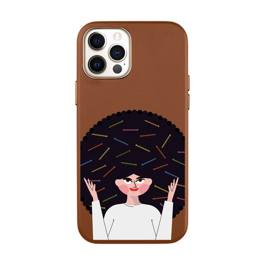 TANGLES OF HAPPINESS-iPhone X / Xs Leather Kılıf
