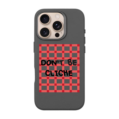 DON'T BE CLICHE-iPhone 16 Pro Leather Premium Kılıf MagSafe Özellikli