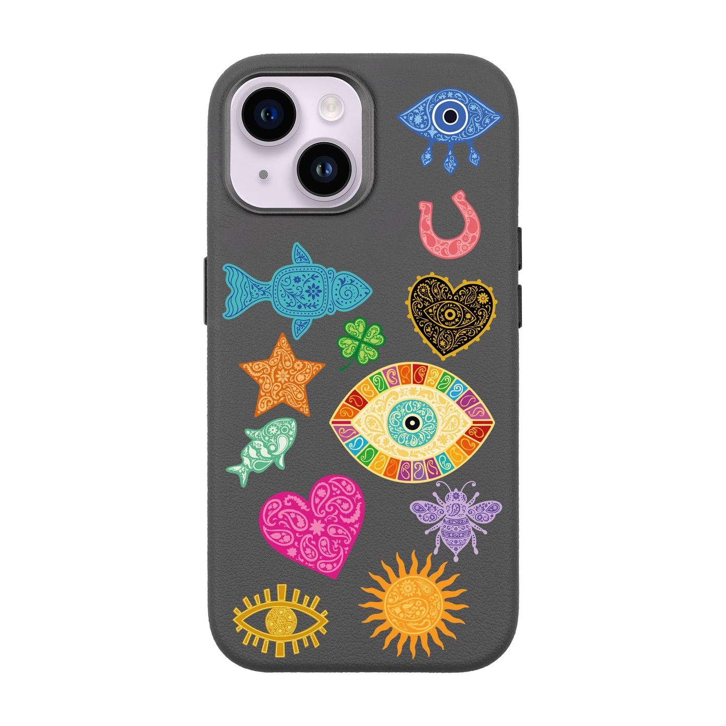CHARMS BY BERRİN ÖZKAN-iPhone 14 Leather Premium Kılıf MagSafe Özellikli
