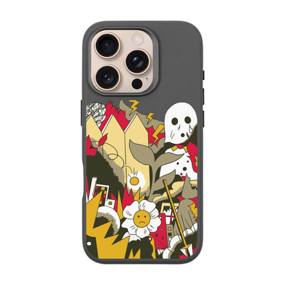 EVERYTHING IS BURNING-iPhone 16 Pro Leather Premium Kılıf MagSafe Özellikli