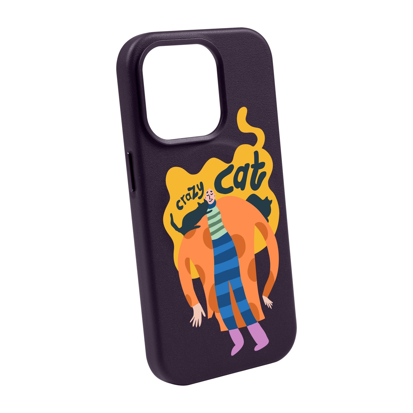 CRAZY CAT-iPhone 14 Plus Leather Kılıf MagSafe Özellikli