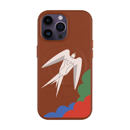 L’OISEAU LIBRE-iPhone 14 Pro Max Leather Kılıf MagSafe Özellikli