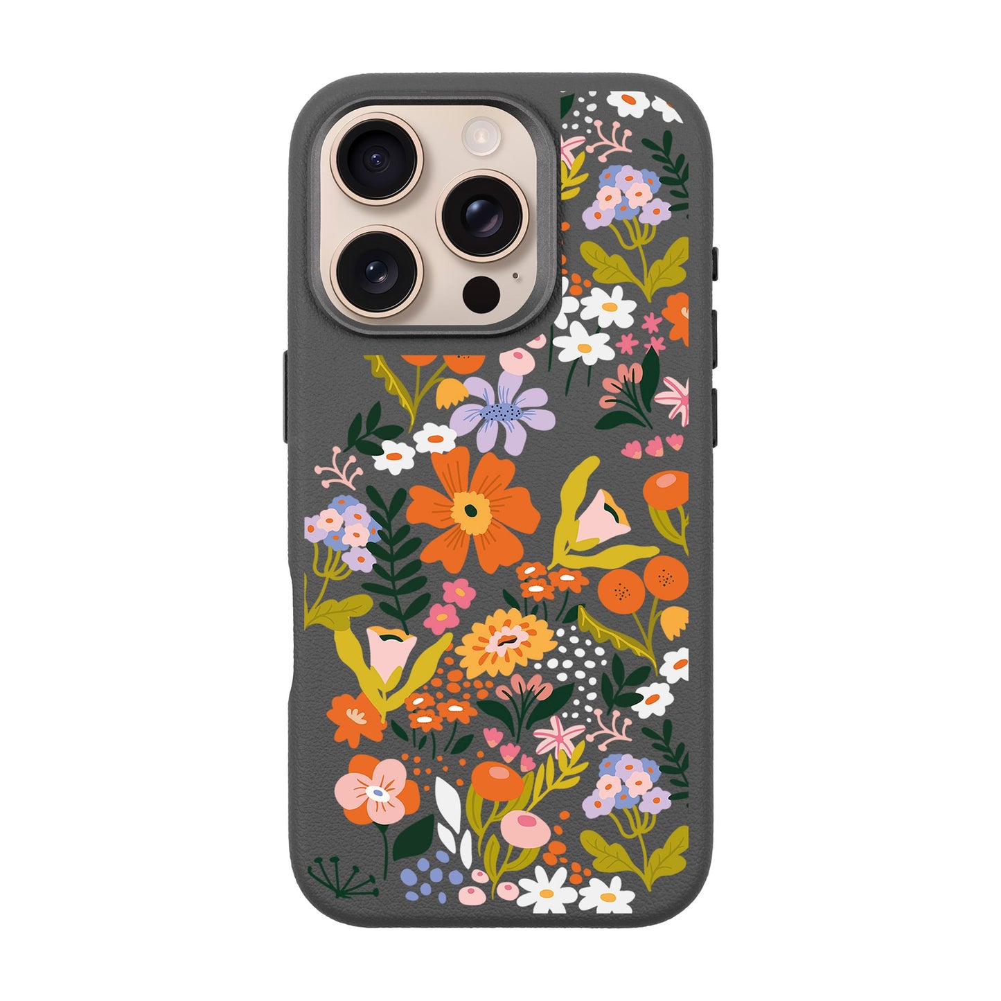 FLOWER-iPhone 16 Pro Leather Premium Kılıf MagSafe Özellikli
