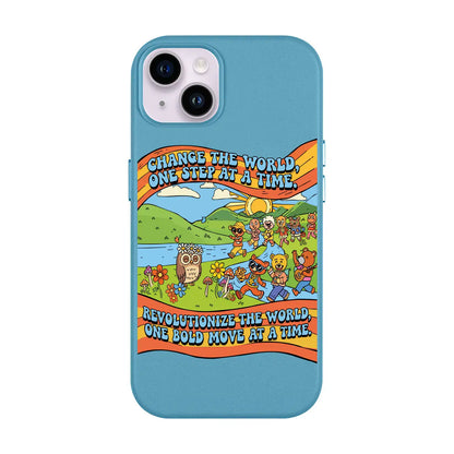 CHANGE THE WORLD-iPhone 14 Plus Leather Kılıf MagSafe Özellikli