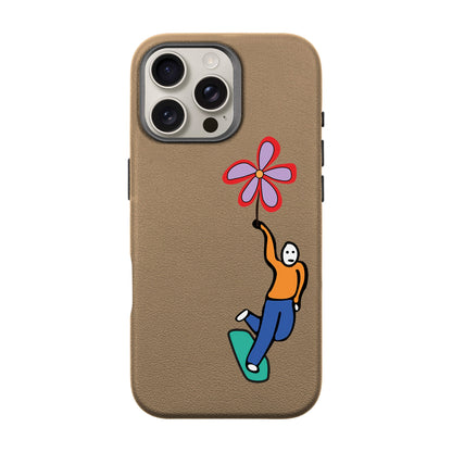 SKATEBOARDER-iPhone 16 Pro Max Leather Premium Kılıf MagSafe Özellikli