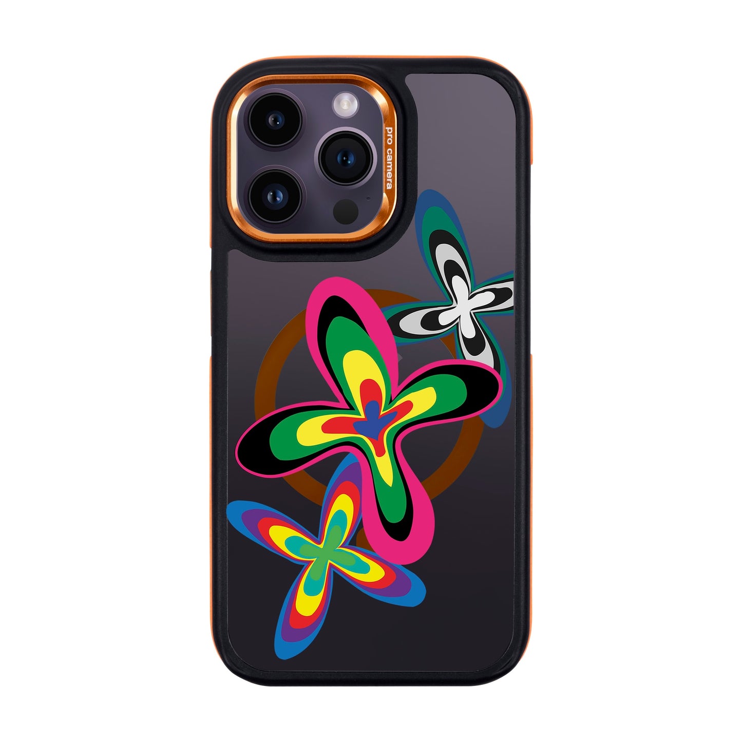 COLOR FLOWER-iPhone 14 Pro Max Dark Kılıf MagSafe Özellikli