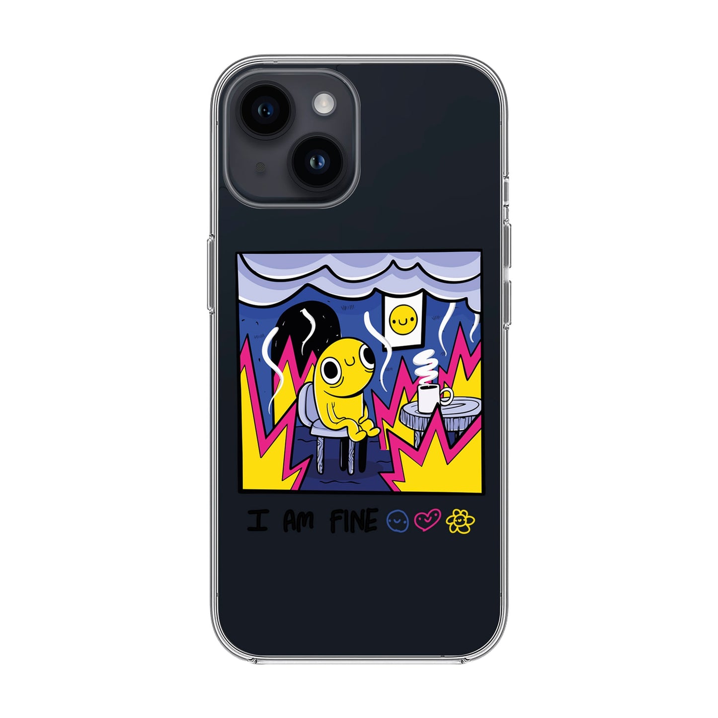 I AM FINE-iPhone 14 Solid Kılıf