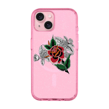 DRY ROSE-iPhone 15 Plus Shiny Kılıf MagSafe Özellikli