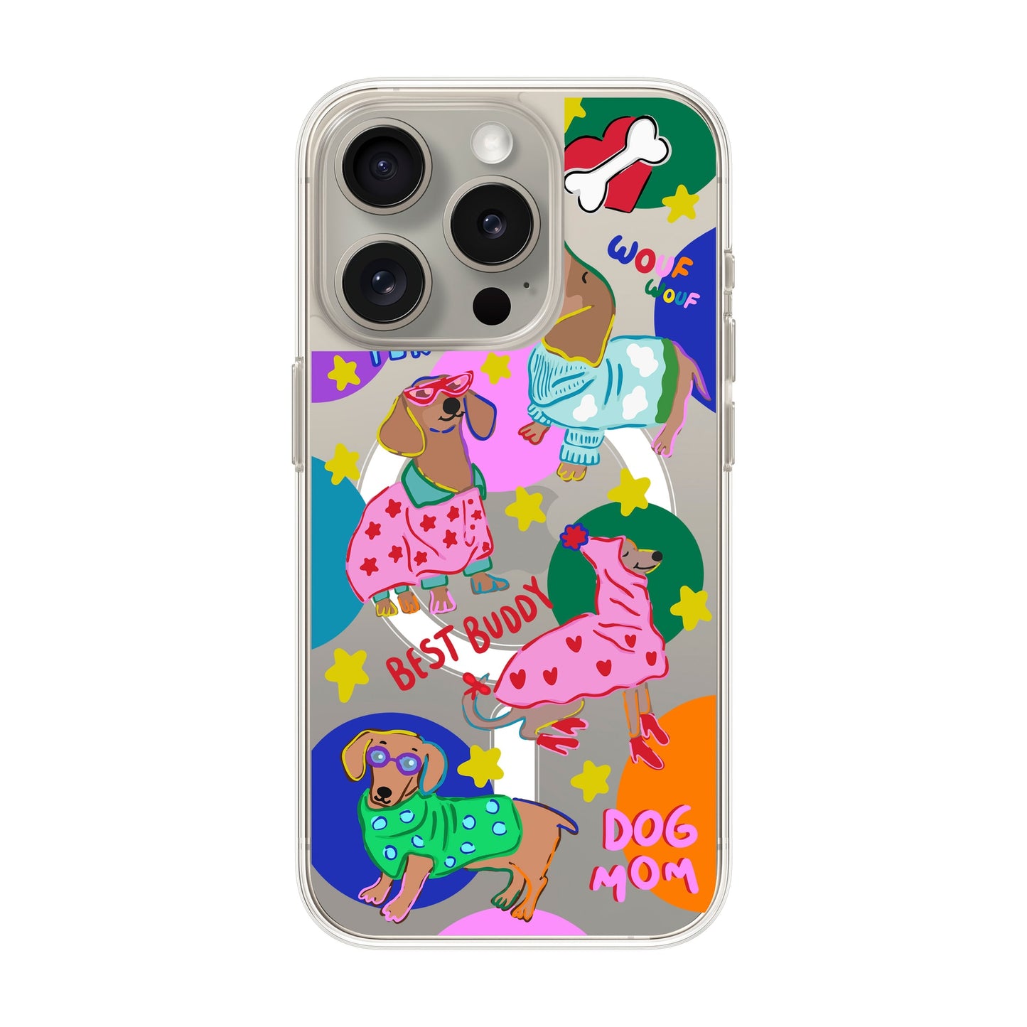 DOG MOM-Solid Kılıf MagSafe Özellikli - iPhone 15 Pro