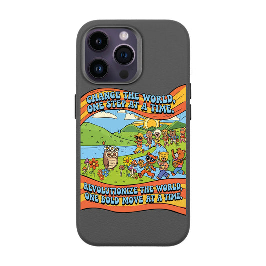 CHANGE THE WORLD-iPhone 14 Pro Max Leather Premium Kılıf MagSafe Özellikli