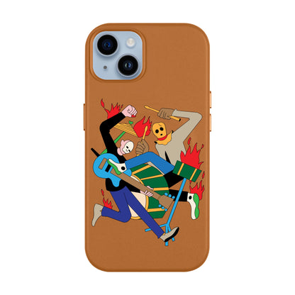 MONSTER MASH-iPhone 14 Plus Leather Kılıf MagSafe Özellikli
