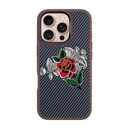 DRY ROSE-iPhone 16 Pro Plaid Kılıf MagSafe Özellikli