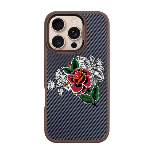 DRY ROSE-iPhone 16 Pro Plaid Kılıf MagSafe Özellikli