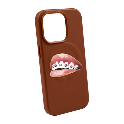 ORTHODONTIST-Leather Kılıf MagSafe Özellikli - iPhone 14 Pro