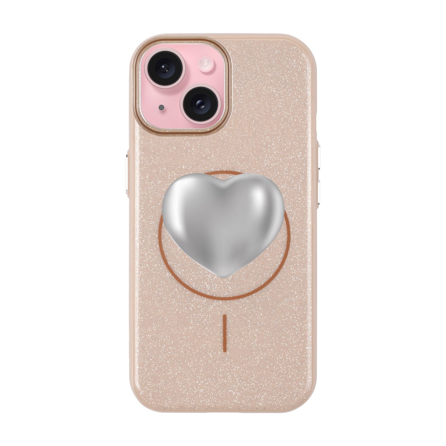 SILVER HEART-iPhone 15 Plus Radiant Kılıf MagSafe Özellikli