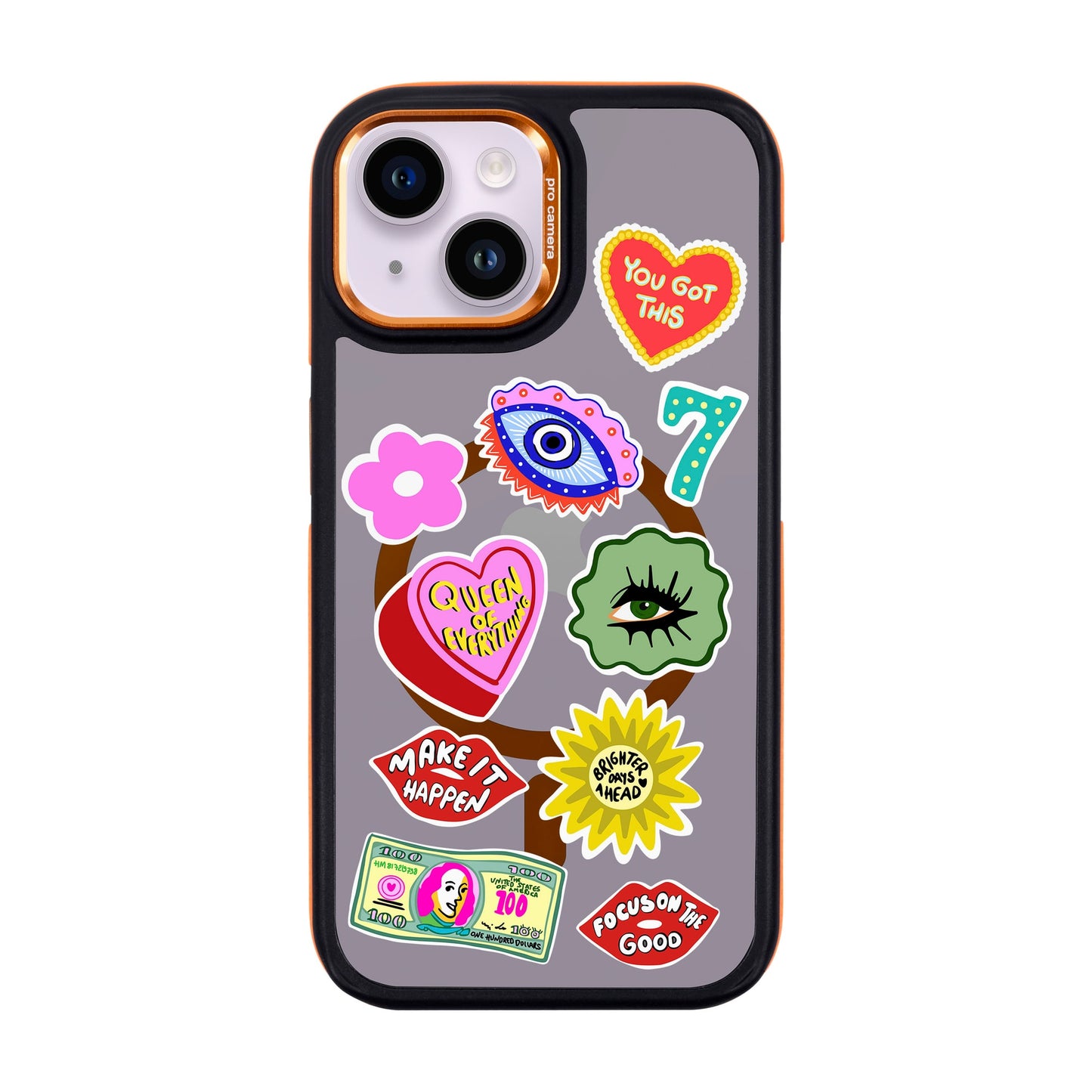 HM STICKERS-iPhone 14 Dark Kılıf MagSafe Özellikli