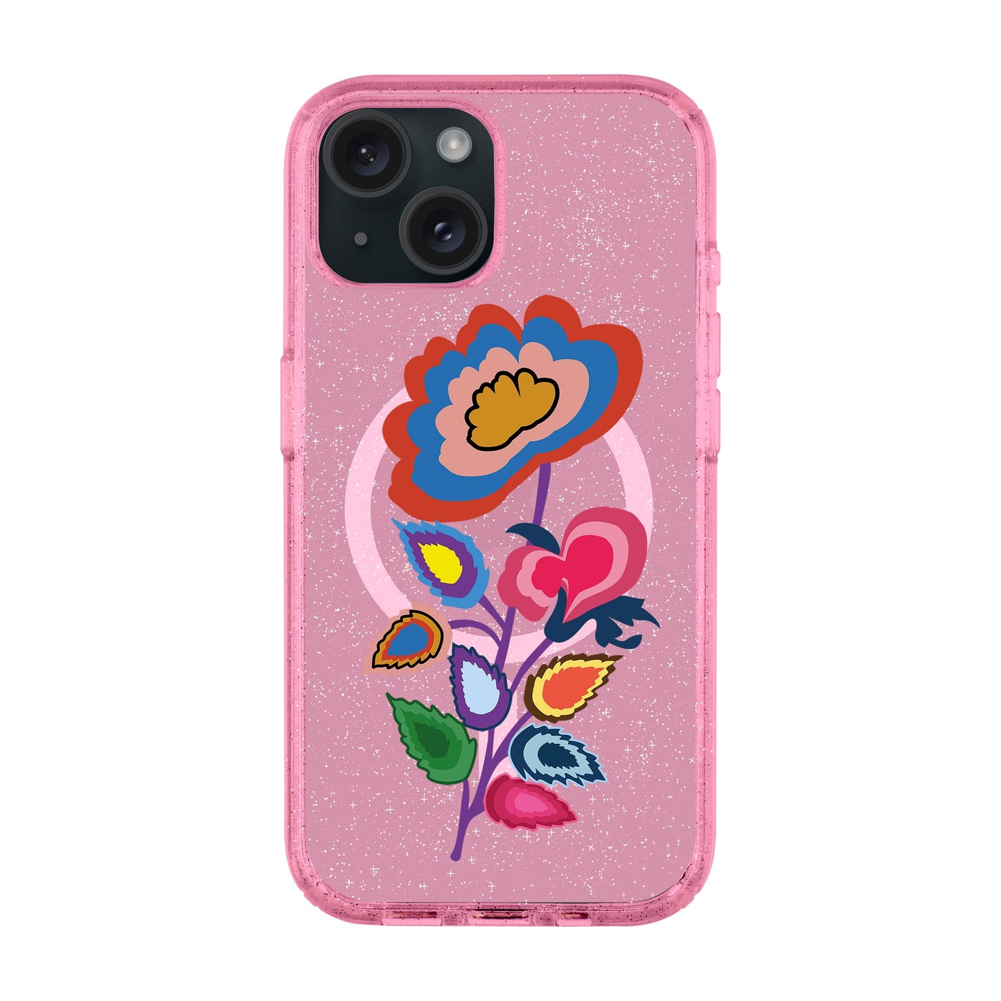 KNITTED FLOWER-iPhone 14 Plus Shiny Kılıf MagSafe Özellikli