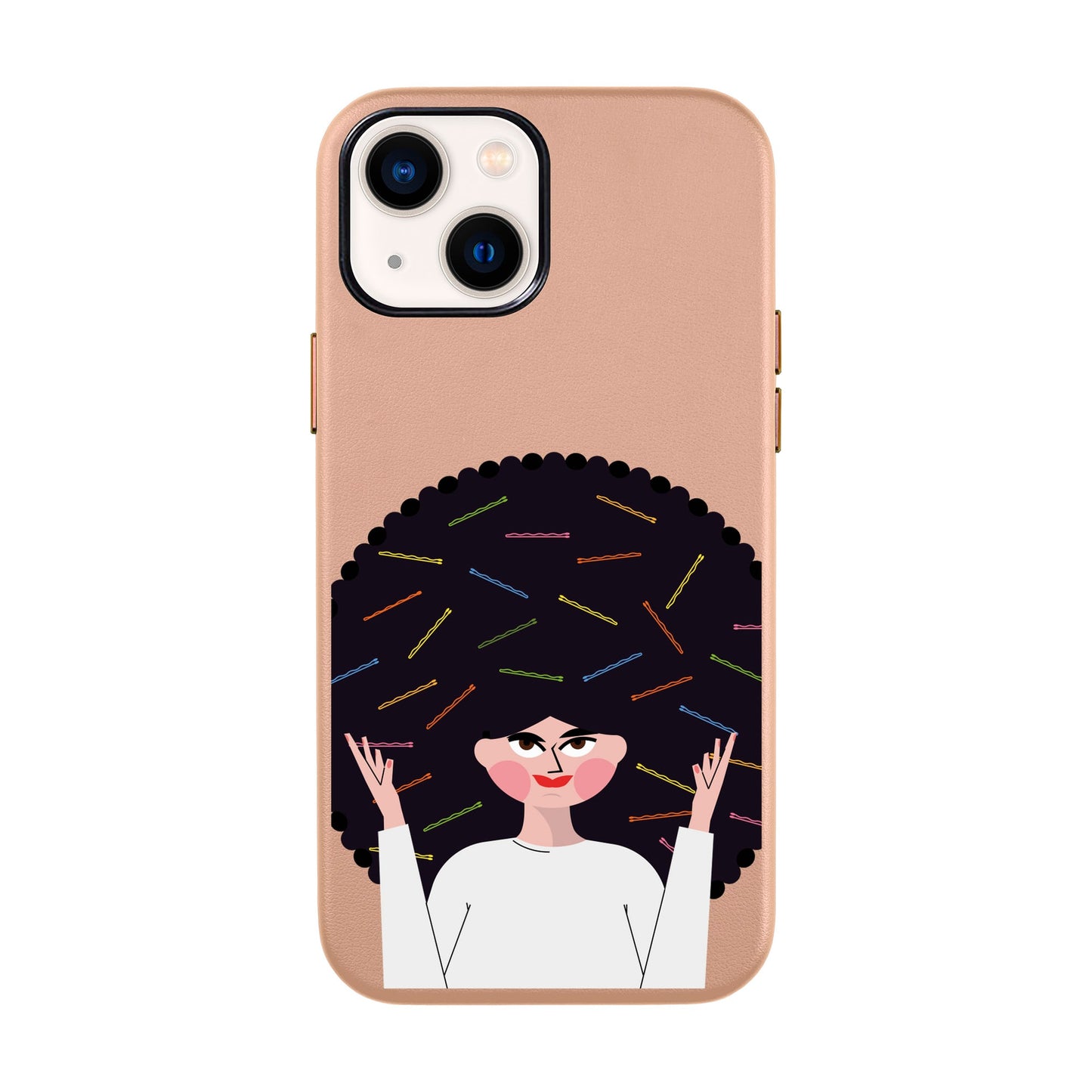 TANGLES OF HAPPINESS-iPhone 14 Leather Kılıf