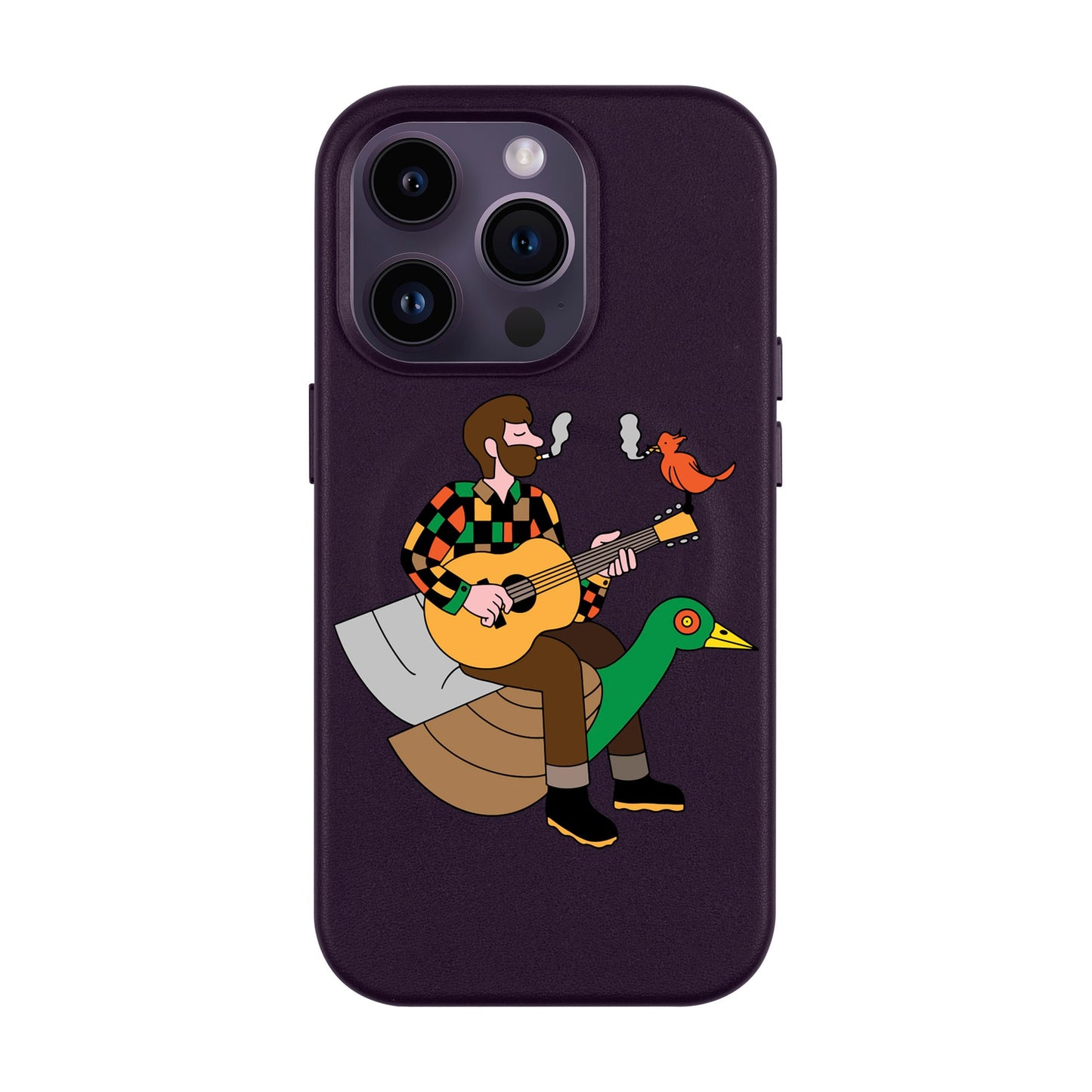 BIRDS OF A FEATHER-Leather Kılıf MagSafe Özellikli - iPhone 14 Pro