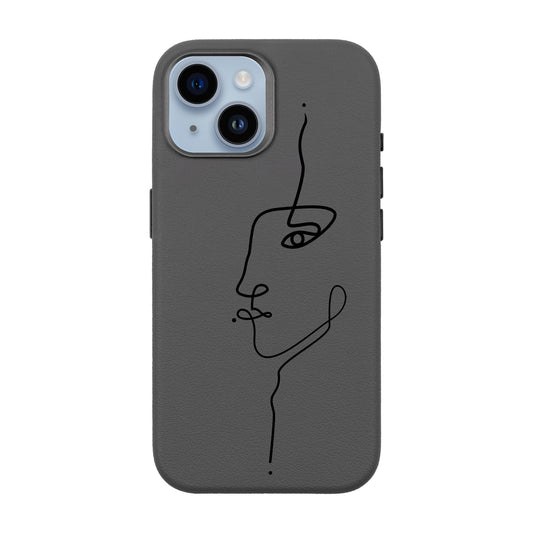 FACE-iPhone 14 Leather Premium Kılıf MagSafe Özellikli