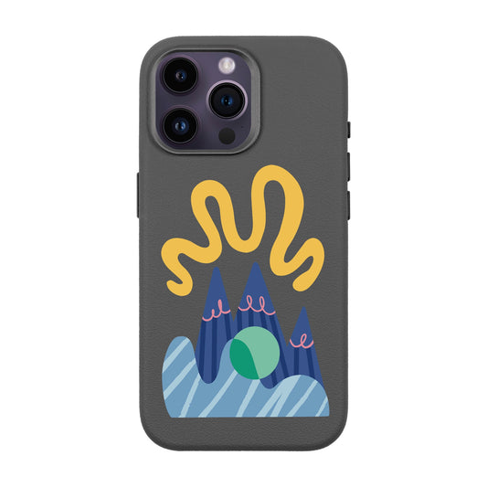 MOUNTAIN-iPhone 14 Pro Max Leather Premium Kılıf MagSafe Özellikli