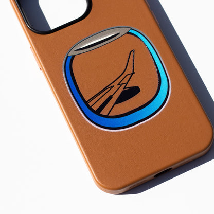 AIRCRAFT WINDOW-iPhone 14 Leather Kılıf