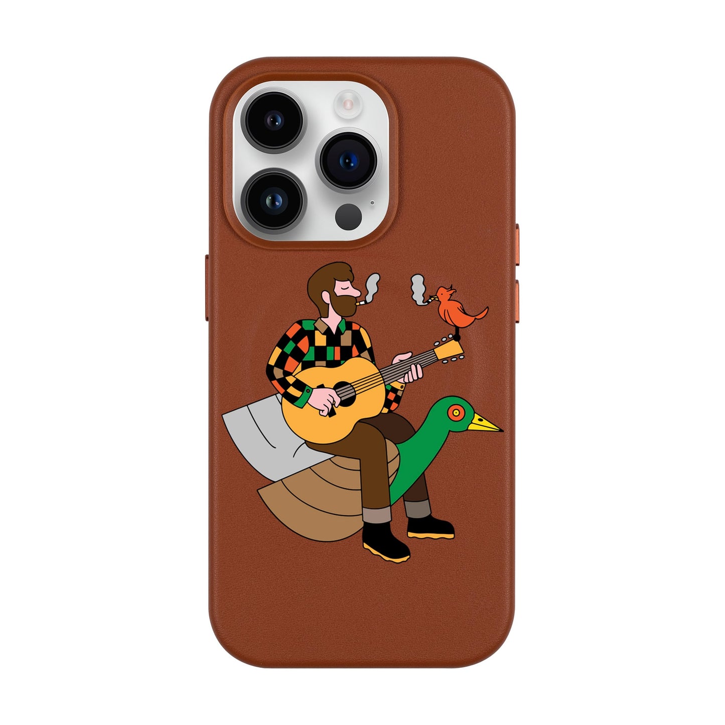 BIRDS OF A FEATHER-Leather Kılıf MagSafe Özellikli - iPhone 14 Pro