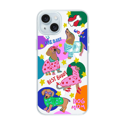 DOG MOM-iPhone 15 Plus Solid Kılıf MagSafe Özellikli