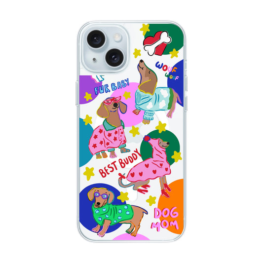 DOG MOM-iPhone 15 Plus Solid Kılıf MagSafe Özellikli