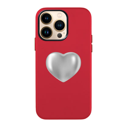SILVER HEART-iPhone 13 Pro Max Leather Kılıf