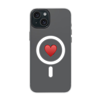 SPREAD HEART-iPhone 15 Plus Solid Kılıf MagSafe Özellikli
