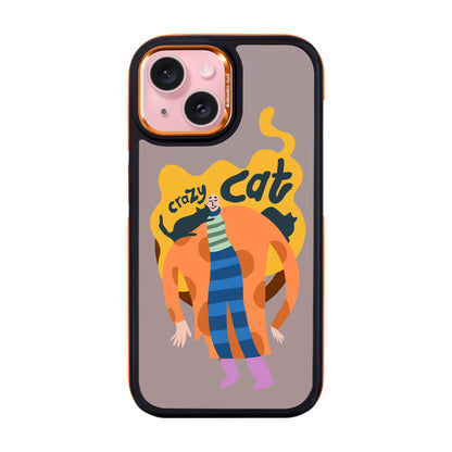 CRAZY CAT-Dark Kılıf MagSafe Özellikli - iPhone 15