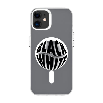 BLACK WHITE-iPhone 11 Hold Kılıf MagSafe Özellikli