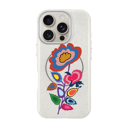 KNITTED FLOWER-iPhone 16 Pro Radiant Kılıf MagSafe Özellikli