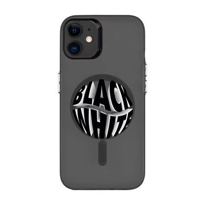 BLACK WHITE-iPhone 11 Hold Kılıf MagSafe Özellikli