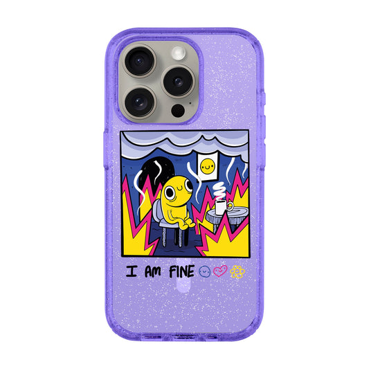 I AM FINE-iPhone 15 Pro Shiny Kılıf MagSafe Özellikli